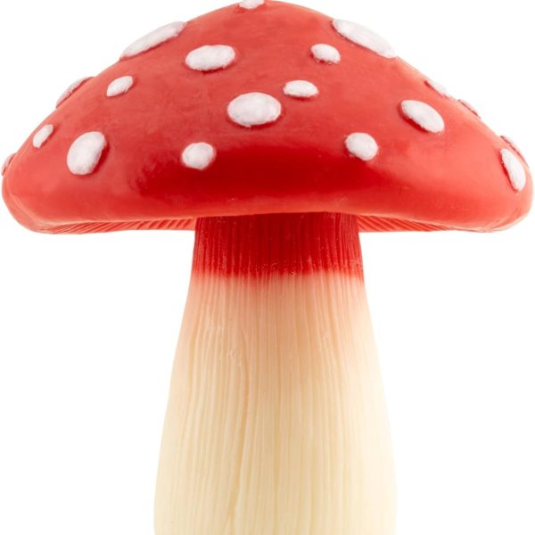 Mushroom Candle, Red, Unscented Soy Wax, 8.0 Ounce, Decoration, Classic, Fungi Theme, Novelty Candle