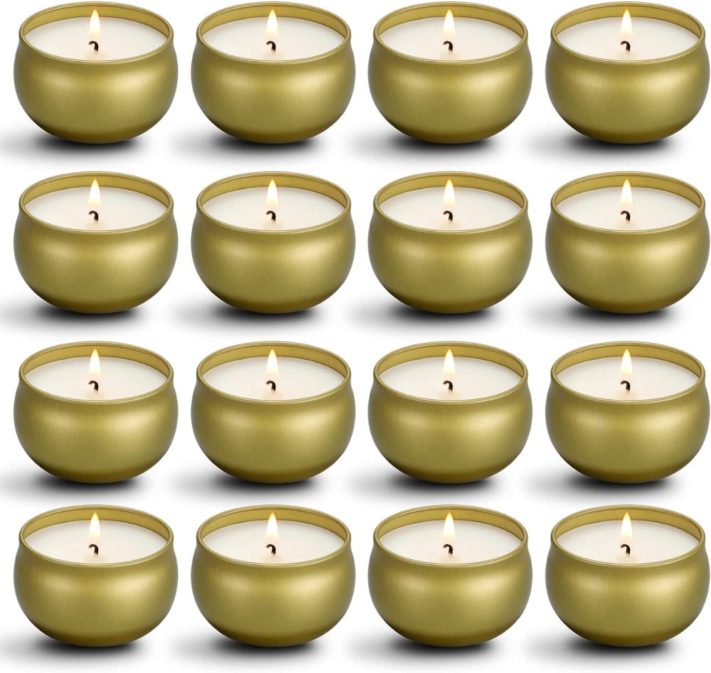 Scented Candles Gifts Set,16 Pack Natural Soy Wax Travel Tin Jar Candles for 2.5 OZ Aromatherapy Candles for Family Gatherings, Festive Candles