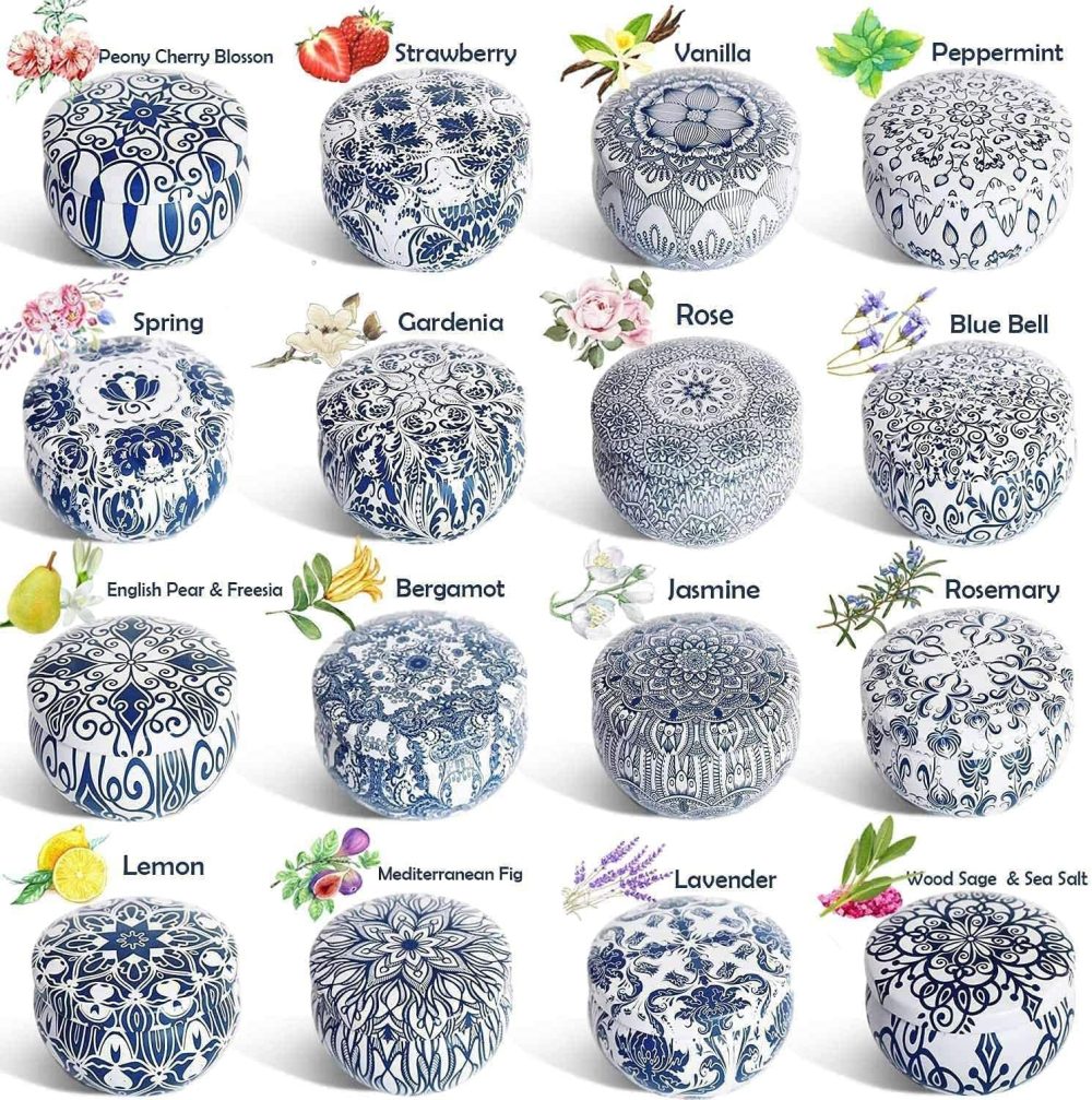 Scented Candles Gifts Set 16 Pack Soy Wax Travel Tin Jar Candles for Home 2.5 OZ Scented Candles for Mom for Christmas, Birthday, Thanksgiving, Mother's Day - Image 2
